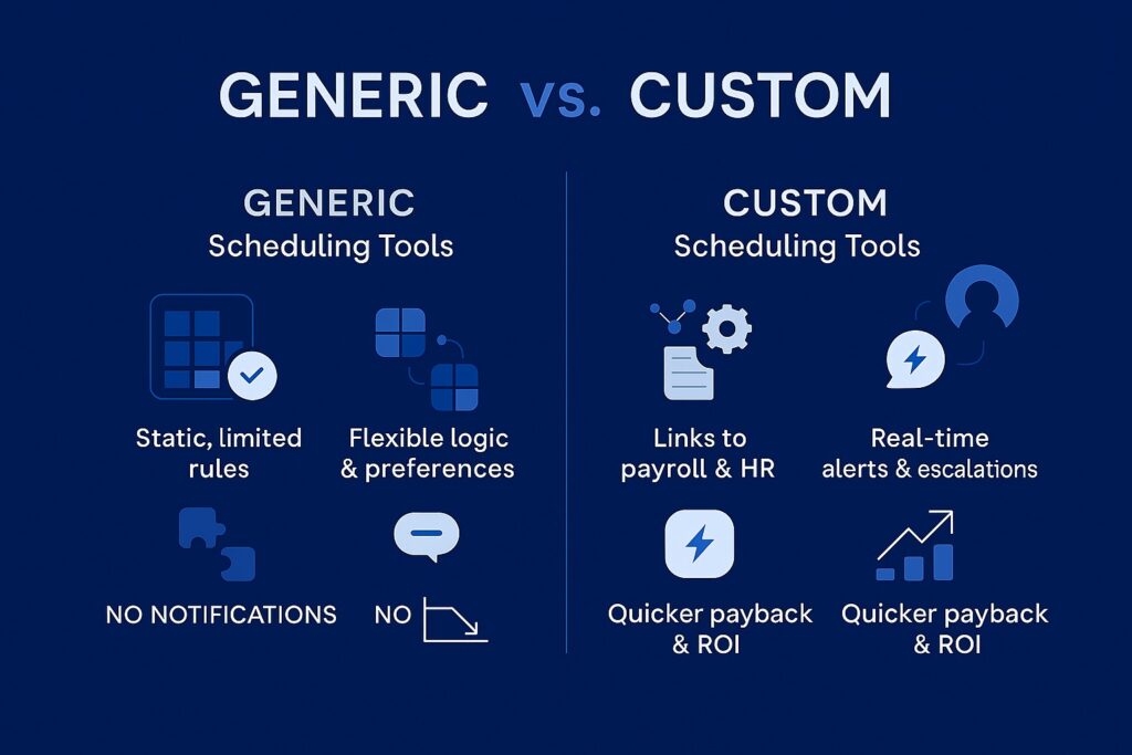Generic vs Custom Scheduling tools