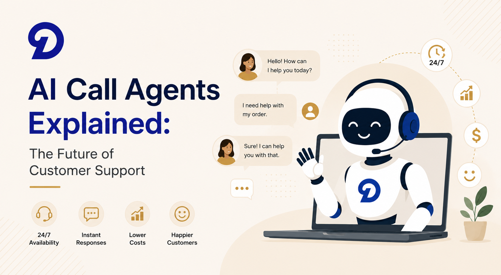 An image explaining how AI call agents work