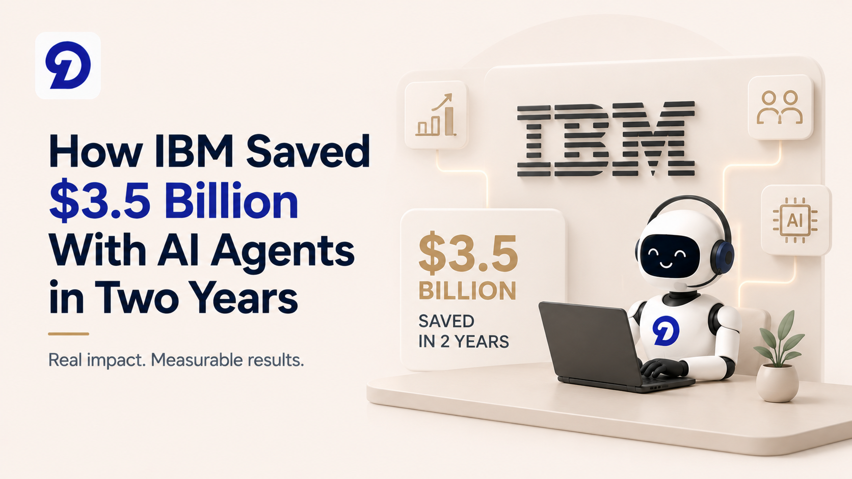 The image tells how IBM saved $3.5 billion